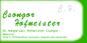 csongor hofmeister business card